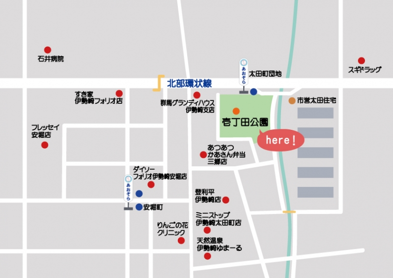 壱丁田公園 地図