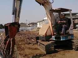 ﾋﾞﾆｰﾙﾊｳｽの撤去作業