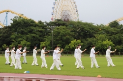 伊勢崎市夏季ラジオ体操会　太極拳演武